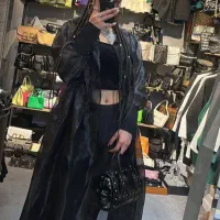 مانتو حریرکریستال و عبایی ساتن گِرَم دار