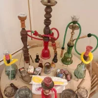 ۶تاقلیون باکلی لوازم ۲۹۰۰ قلیان برنجی چوبی مسافرتی|کلکسیون و سرگرمی|تهران, زرکش|دیوار