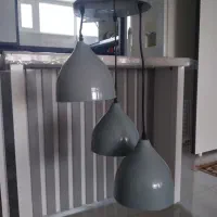 لوستر۳شاخه ای رنگ طوسی