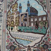 قالیچه ی دستباف ابریشمی|تابلو فرش|اصفهان, دانشگاه افسری امیرالمومنین|دیوار