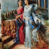 تابلو فرش دستبافت ملکه ماندانا|تابلو فرش|قدس, شهر‌قدس|دیوار