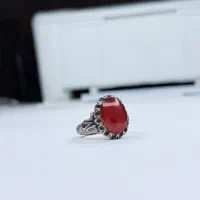 انگشتر مردانه عقیق یمنی لخته دار