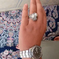 ساعت و انگشتر نقره قدیمی