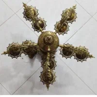 لوستر برنزی 5شاخه 10 شعله