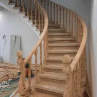 پله چوبی،نرده چوبی،پله گرد چوبی،کلبه چوبی،سوناخشک|خدمات پیشه و مهارت|مشهد, سیسآباد|دیوار