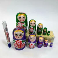 ماتروشکا روسی عروسک چوبی ۵ عددی|مجسمه، تندیس، ماکت|مشهد, جلالیه|دیوار