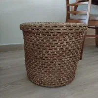 سبد حصیری با بهترین الیاف برا رخت چرک و یا دکوری