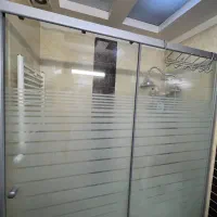 شیشه حمام ریل ترک