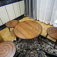 میز تلویزیون،میز عسلی جلو مبلی گرد|مبلمان خانگی و میز عسلی|زاهدان, |دیوار