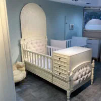 کمد و تخت بچه رومانتیک ۲. رنگ بندی چوب متنوع|تخت و صندلی بچه|اردبیل, |دیوار