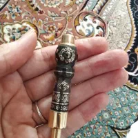 چوب سیگاری نقره کوبی شده با شاخ گاو نو|کلکسیون و سرگرمی|اردبیل, |دیوار