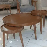 فروش میز عسلی جلومبلی چوب روس تک و عمده