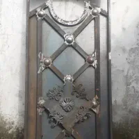 درب آهنی حیاط 2عدد کوجک وبزرگ