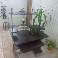 میز دو طبقه چرخ دار کامپیوتر