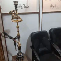 قلیان برنجی قدیمی قلم کار حاج اوغلی