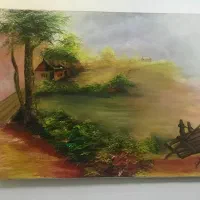 تابلو نقاشی منظره|تابلو، نقاشی، عکس|قم, زنبیل آباد|دیوار