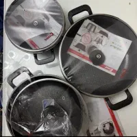 وسایل قابلمه گرانیتی،ماهیتابه چدن روس کاسه چینی