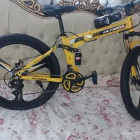 دوچرخه المپیا تاشو رینگ اسپورت زرد خاص وارداتی