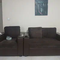 مبل راحتی و سرویس تخت  خواب دو نفره