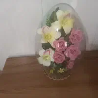 سه تا باکس گل شیشه ای