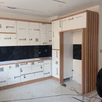 10مترکابینت های گلاس سفیدپاک چوب اکلیلی درجه یک