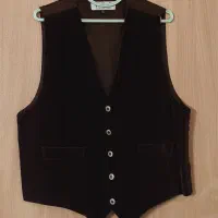 جلیقه مردانه کژوال جیر قهوه ای