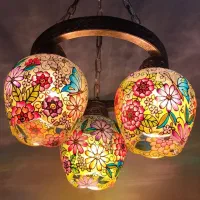 لوستر ۳ شاخه دست ساز