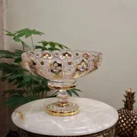 میوه خوری طلاکوب گل برجسته طرح آلیش