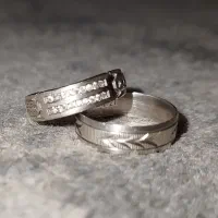 دو عدد حلقه نقره