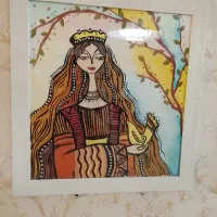 تابلو خاتون قاب شده