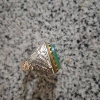 انگشتر عقیق سبز درشت