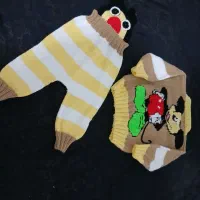 ست نوزاد دست بافت