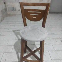 صندلی چوبی پایه بلند