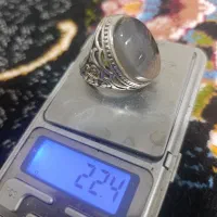 انگشتری نقره با نگین های قیمتی