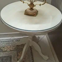 میز خاطره وناهارخوری تمام چوب،صفحه شیشه خور