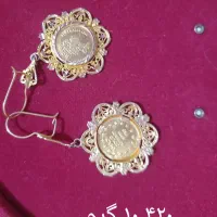 گوشواره انگشتر گردنبند تکپوش در حد نو