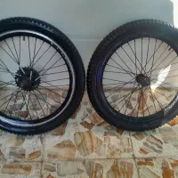 دوعدد رینگ و لاستیک سایز ۲۰|دوچرخه، اسکیت، اسکوتر|کارون, |دیوار