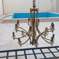لوستر برنزی ۱۶ شعله طرح خاص و اسپرت|لوستر و چراغ آویز|چهارباغ, |دیوار