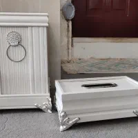 سطل اشغال و جا دستمال کاغذی