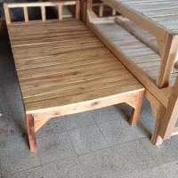 تخت خواب تمام چوب محکم بربست