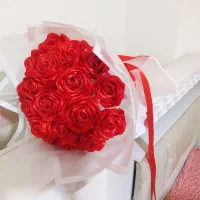 دسته گل روبانی