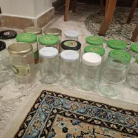 ظرف شیشه ای خالی مناسب مربا و ترشی و رب و....