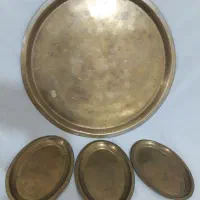 سماور ذغالی.صحرایی.سینی|کلکسیون اشیاء عتیقه|اهر, |دیوار