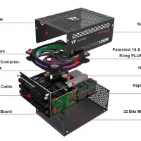 پاور حرفه ای Thermaltake iRGB PLUS 1250W Titanium|قطعات و لوازم جانبی رایانه|تهران, ایران|دیوار