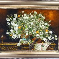 تابلو فرش ابریشم دستباف