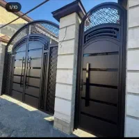 درب فلزی حیاطی دولنگه  مدل موتورخور باغی