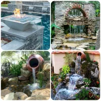 اجرا آبیاری قطره ای، آلاچیق،آبنما، فضای سبز ویلا