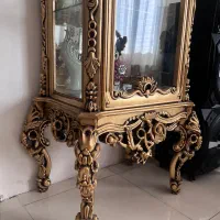 بوفه گنجه ویترین ورق طلا
