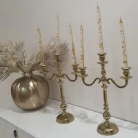 شمعدان و گلدان طلایی وارداتی