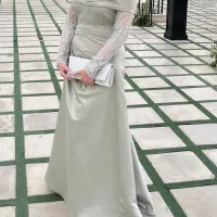 پیراهن مجلسی کار شده مزون دوز